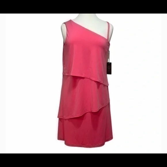 ☀️Vince Camuto Asymmetrical Tiered Dress Layered - Picture 1 of 12